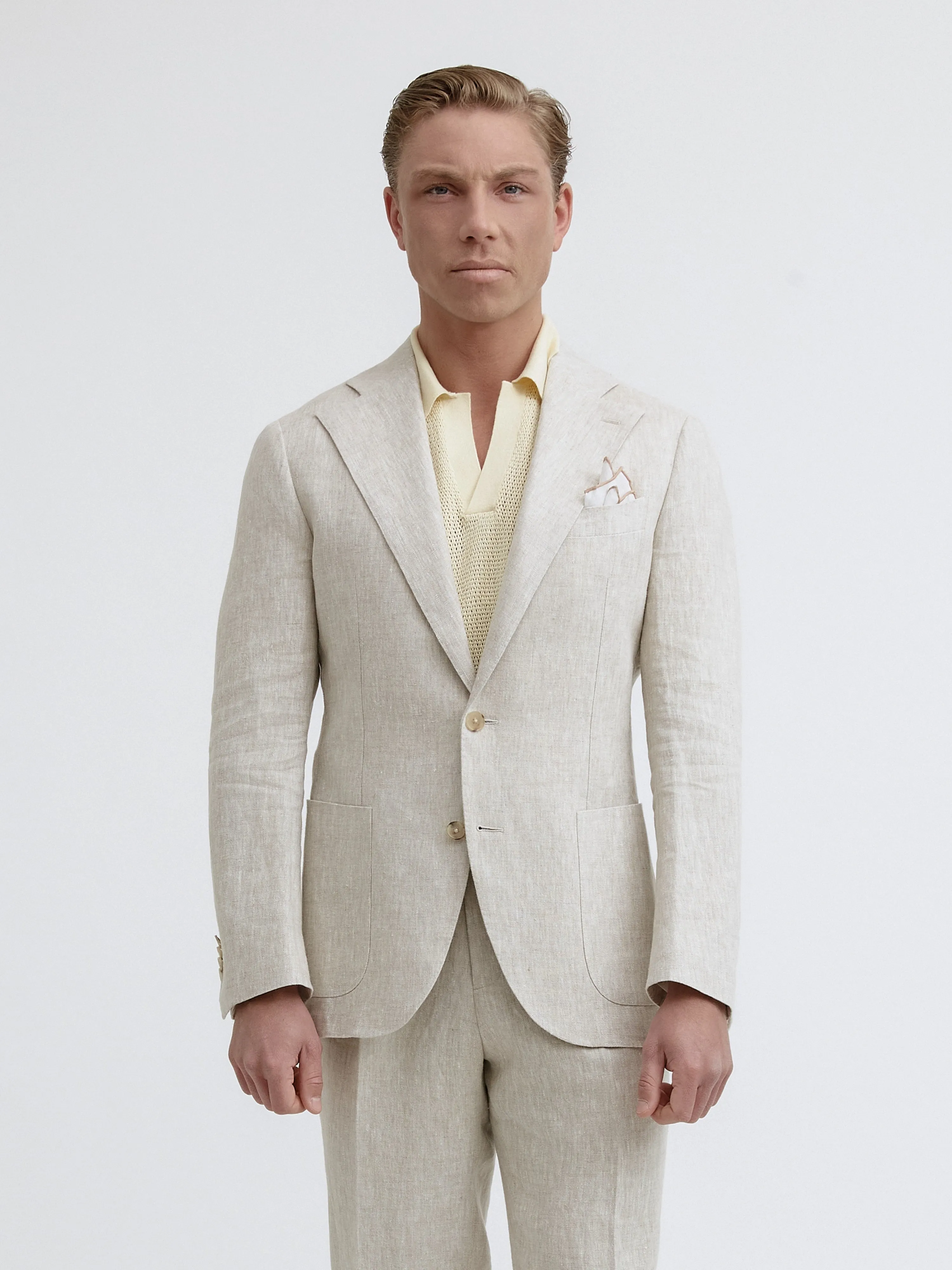 Cream Beige Linen Suit (SB)