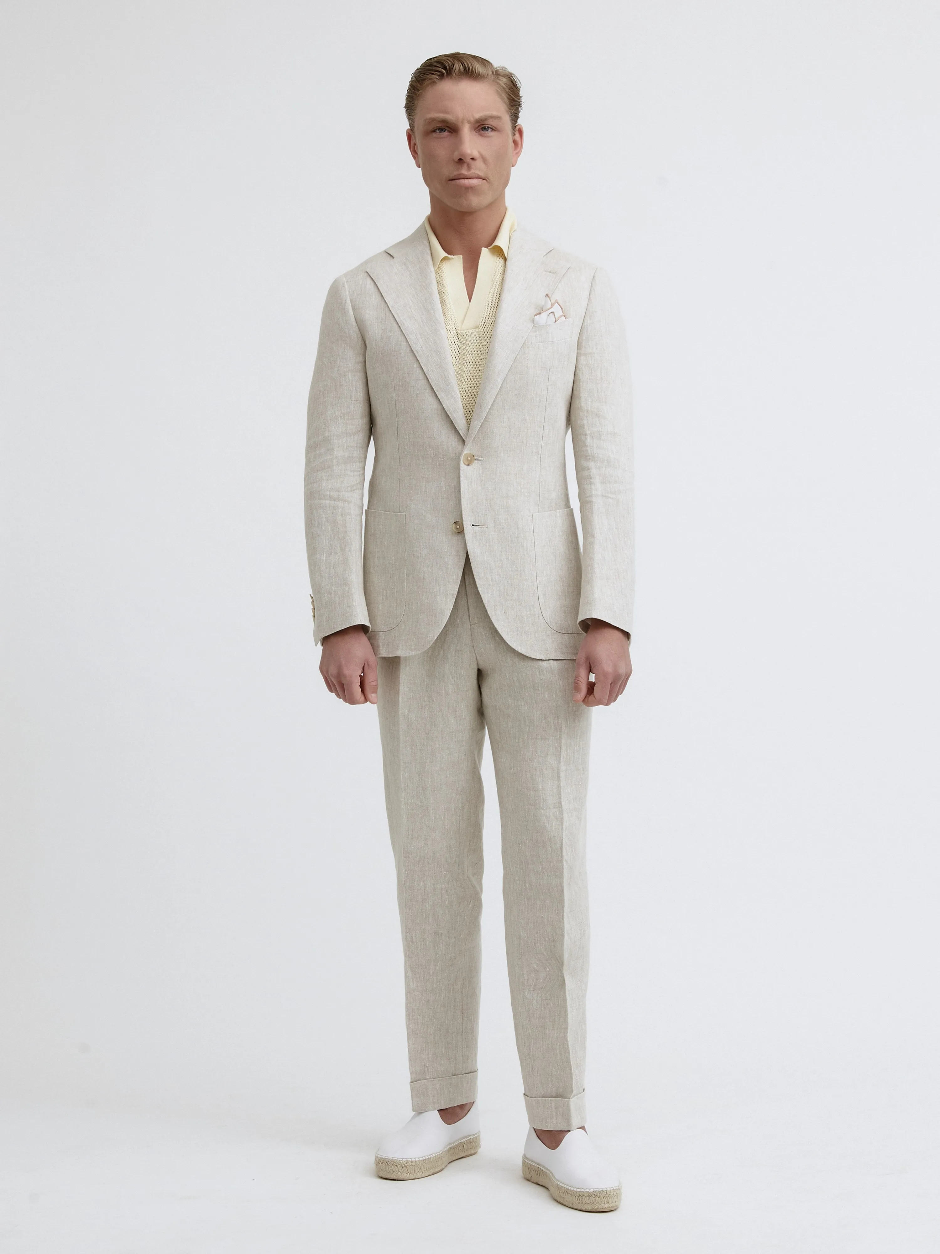 Cream Beige Linen Suit (SB)