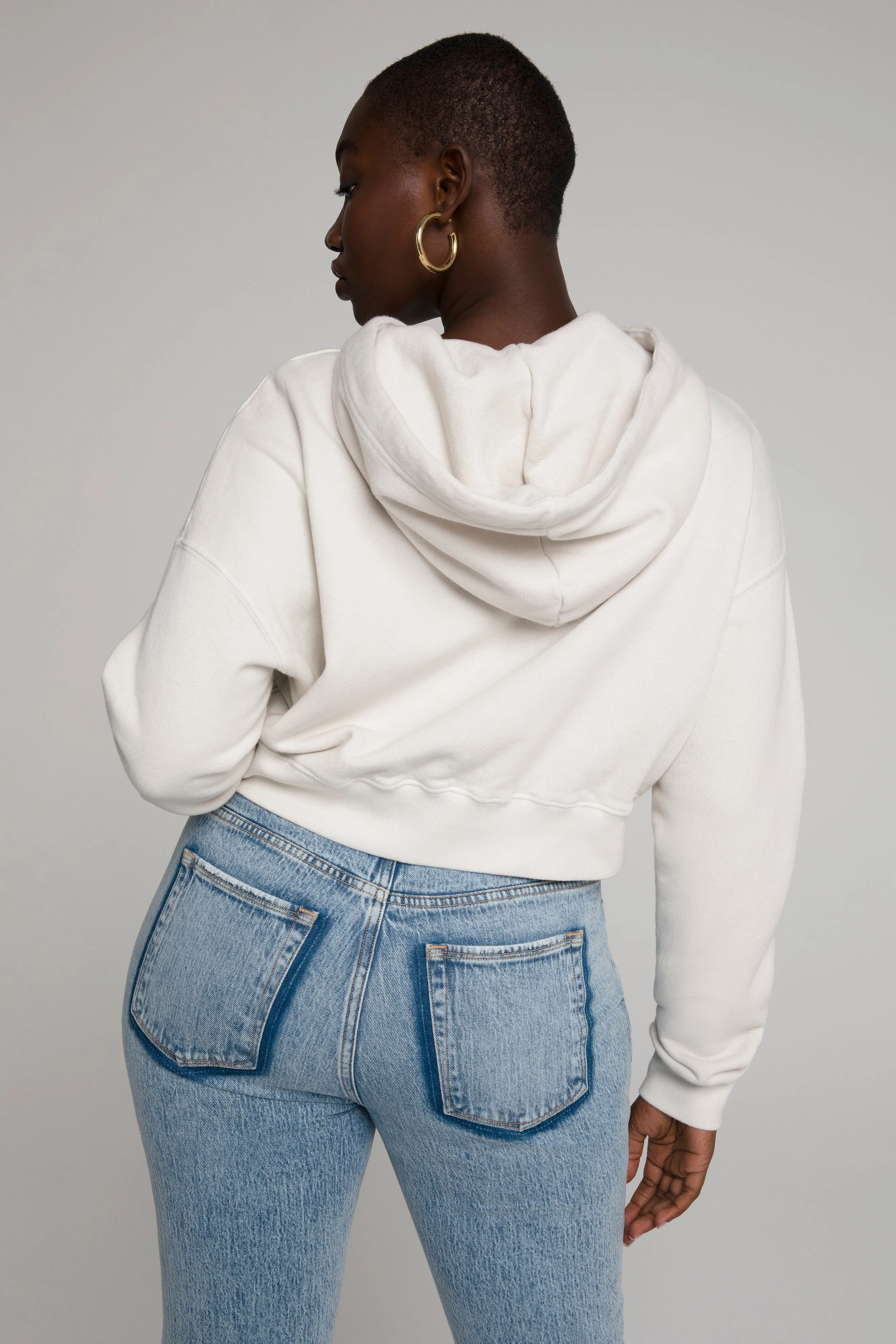 CROPPED & COOL HOODIE | BONE001