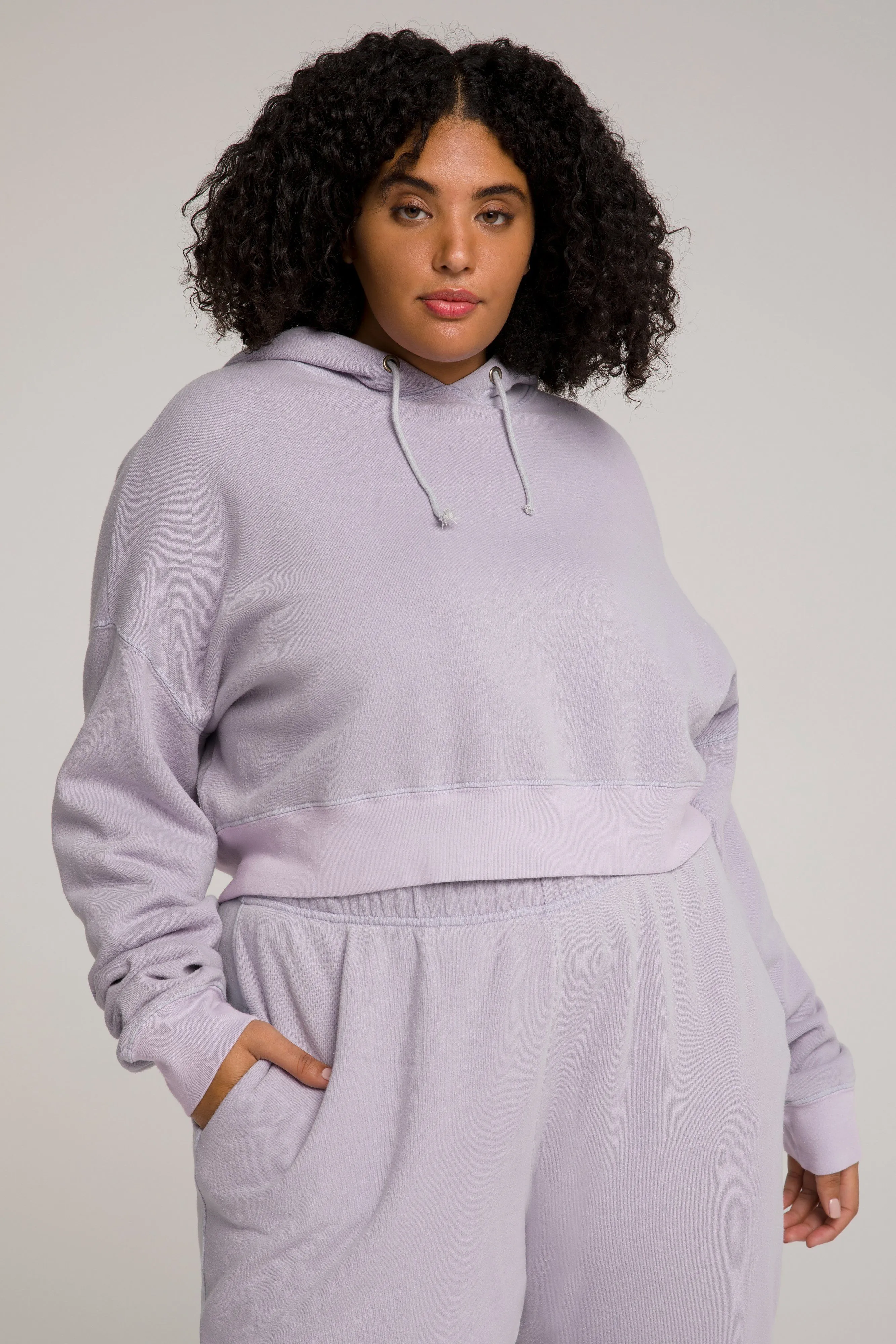 CROPPED & COOL HOODIE | LILAC001