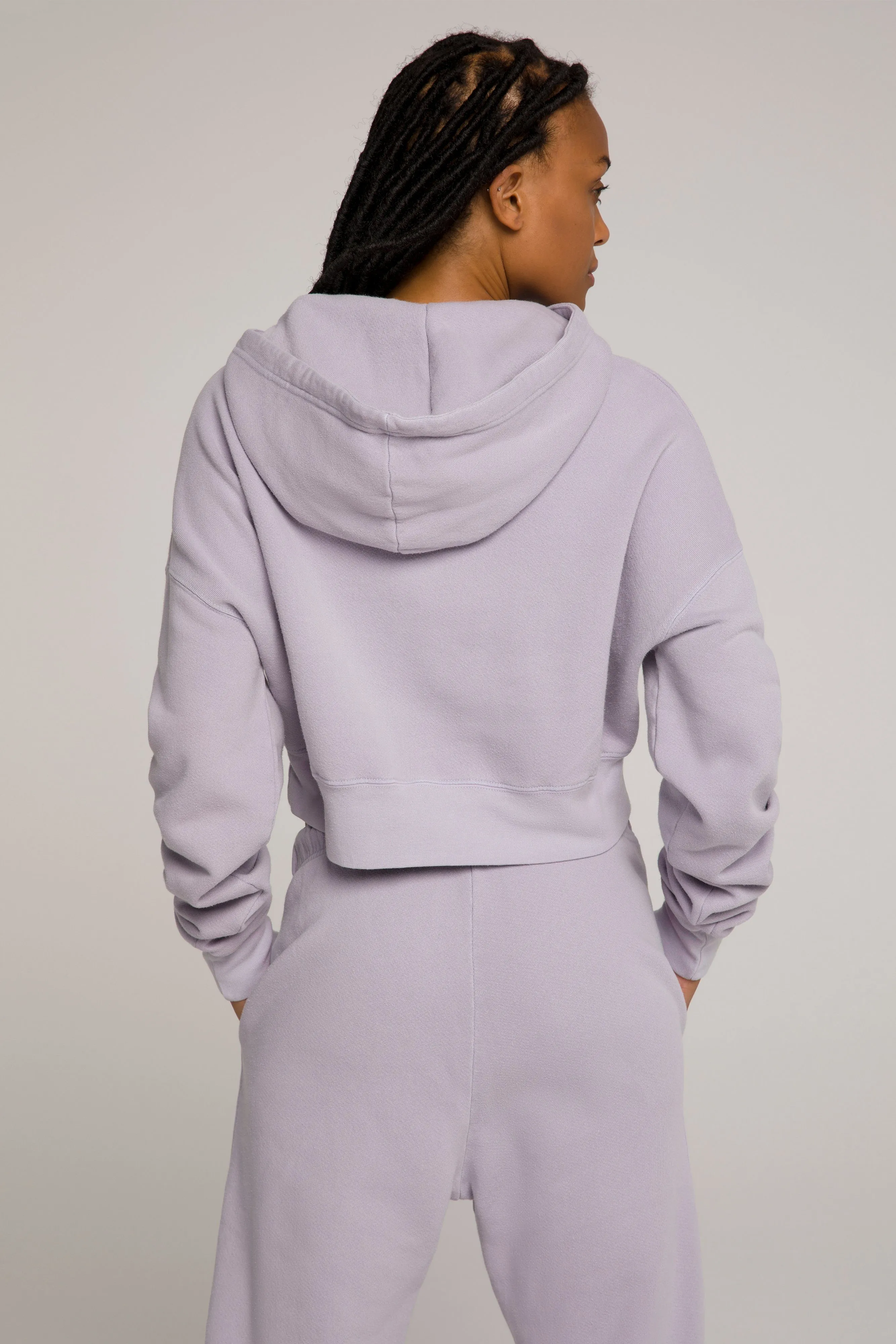 CROPPED & COOL HOODIE | LILAC001