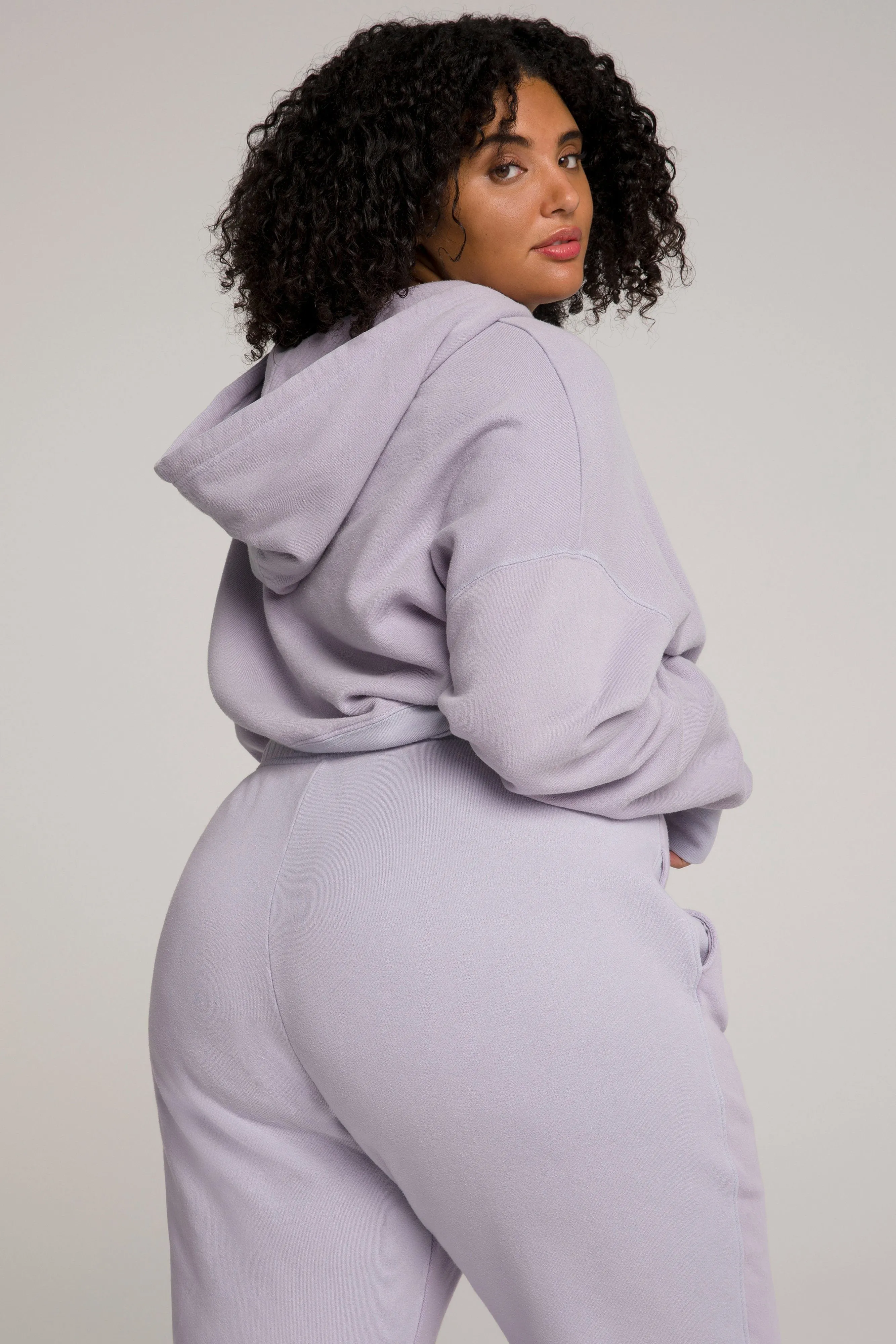 CROPPED & COOL HOODIE | LILAC001