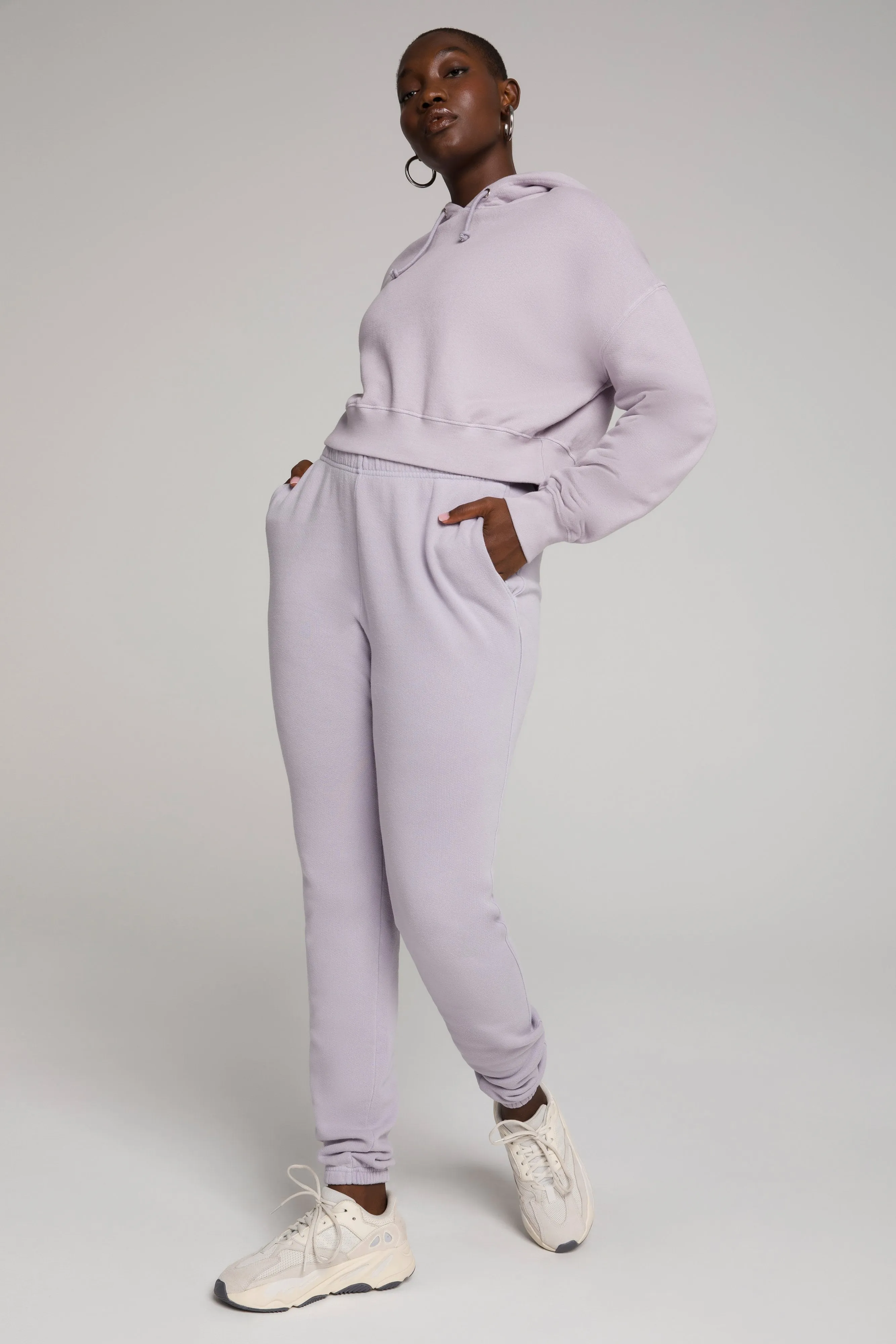 CROPPED & COOL HOODIE | LILAC001