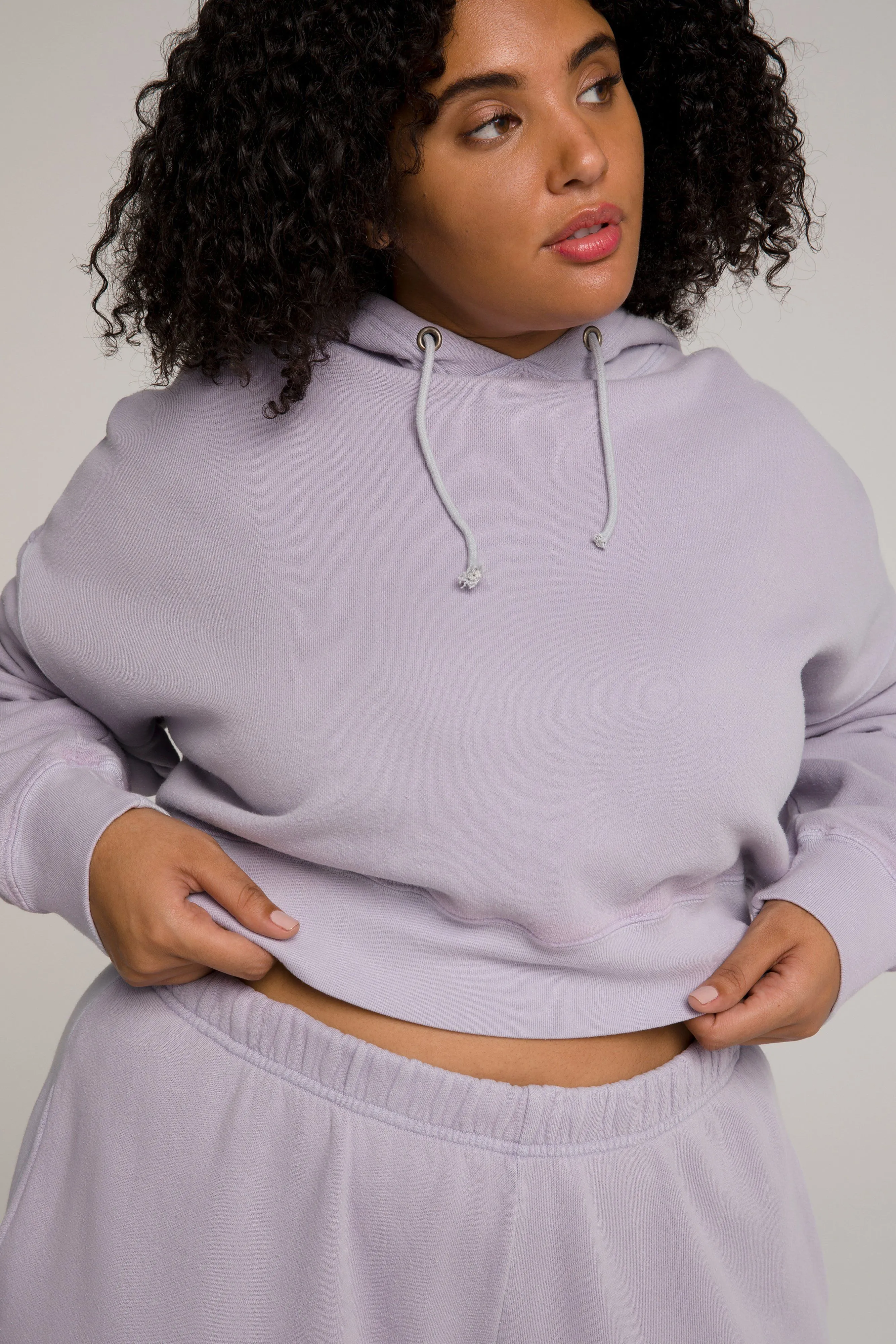 CROPPED & COOL HOODIE | LILAC001