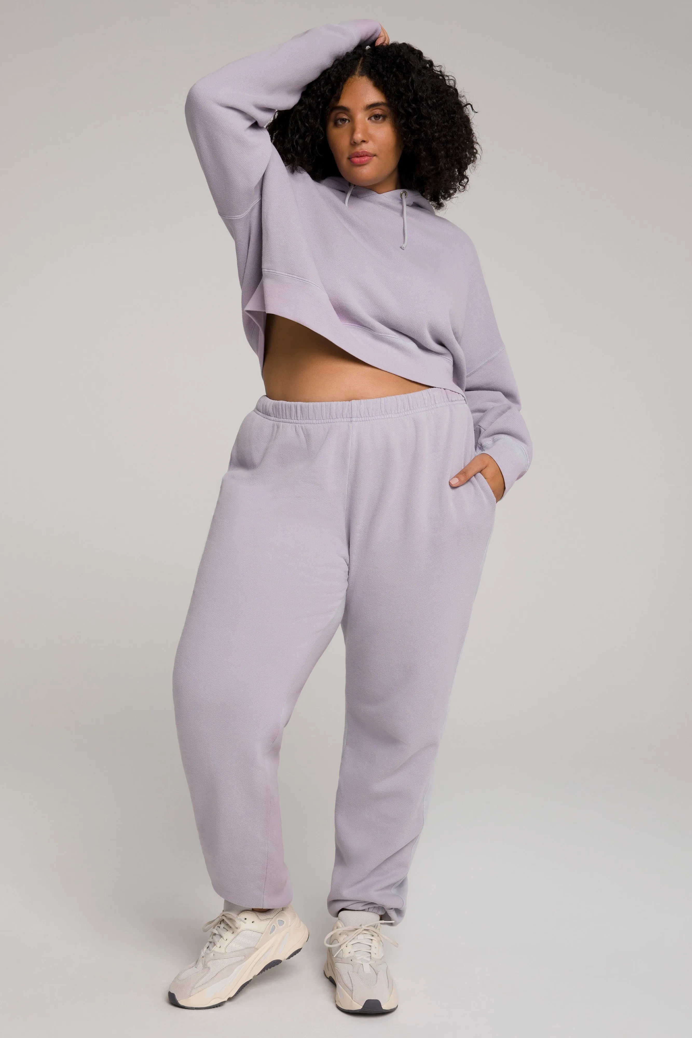 CROPPED & COOL HOODIE | LILAC001