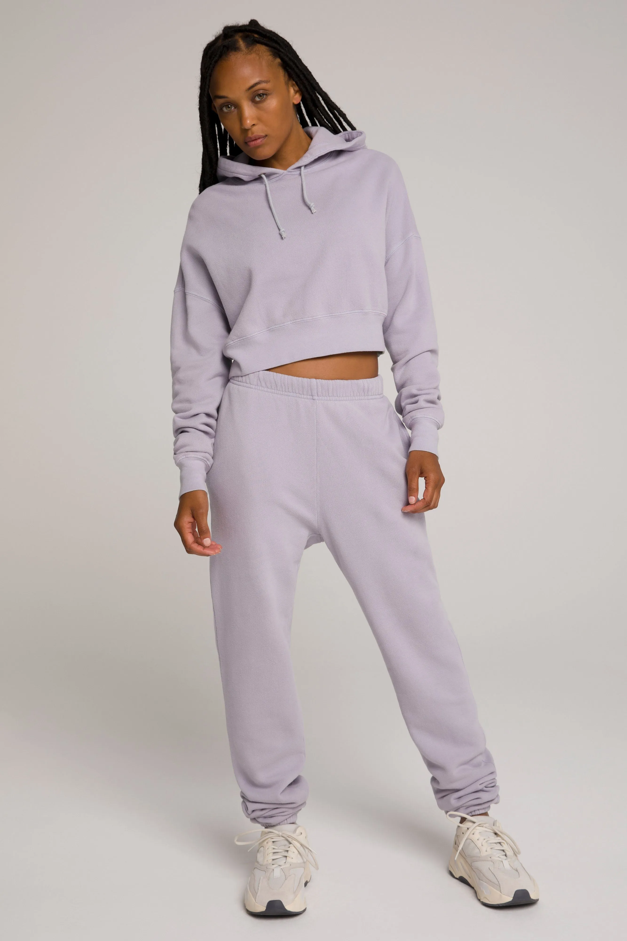 CROPPED & COOL HOODIE | LILAC001