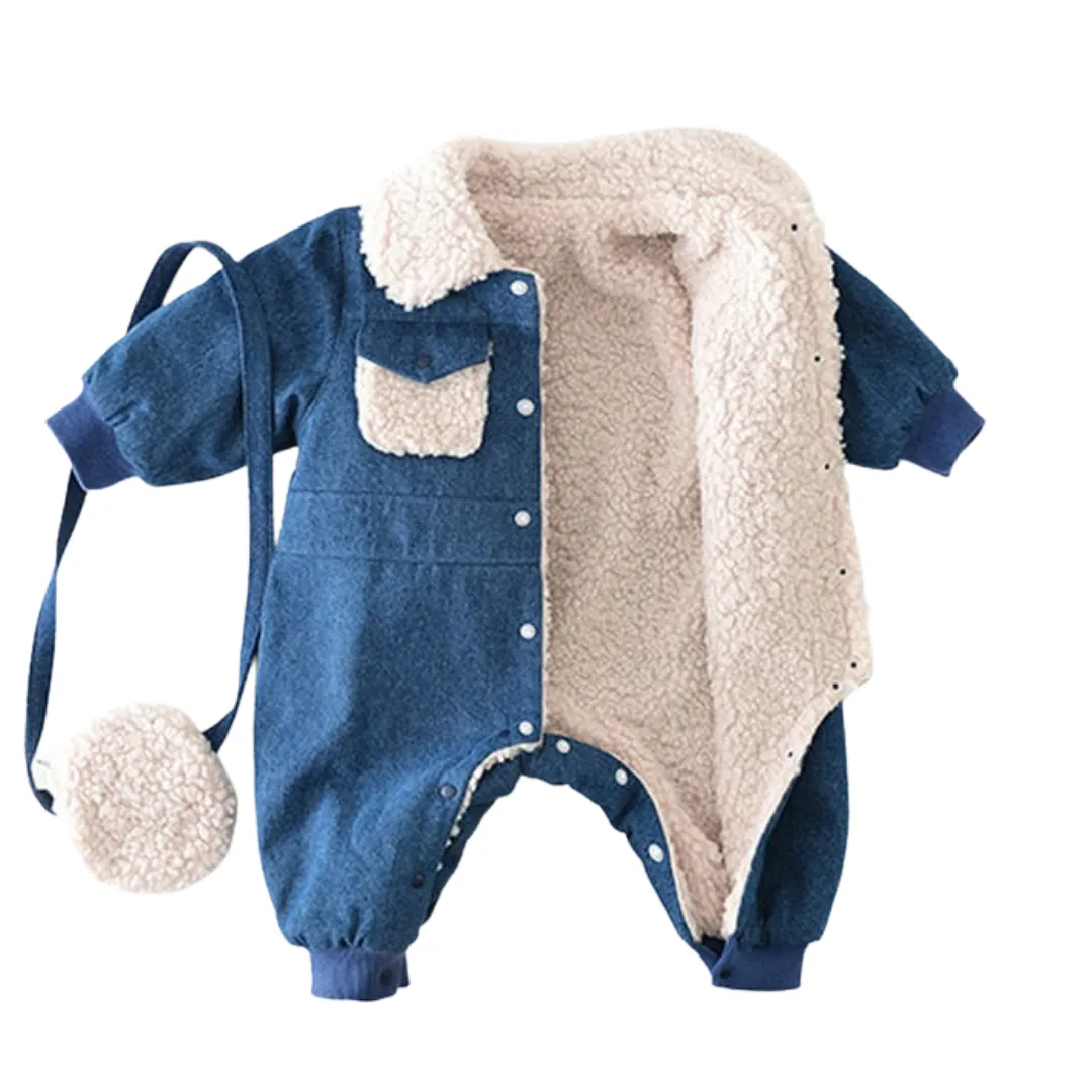 Denim Teddy Patch Romper