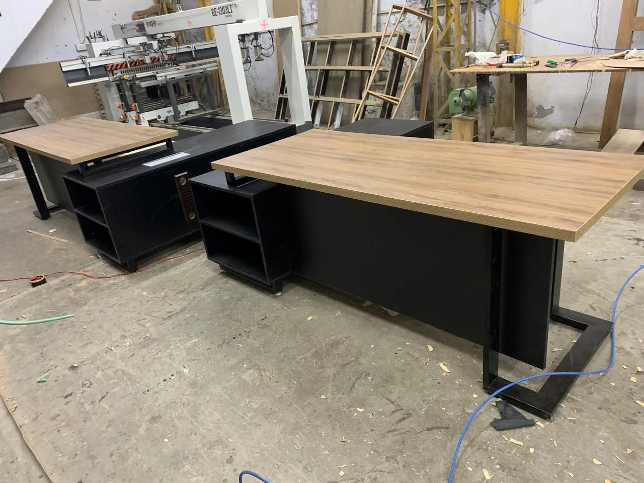 Director Table with 2 Drawer Design with Open Space and Openable Shutter