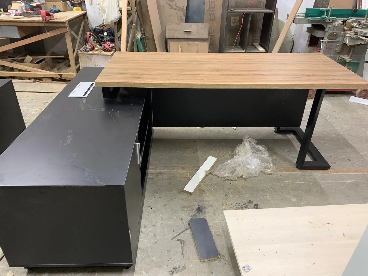 Director Table with 2 Drawer Design with Open Space and Openable Shutter