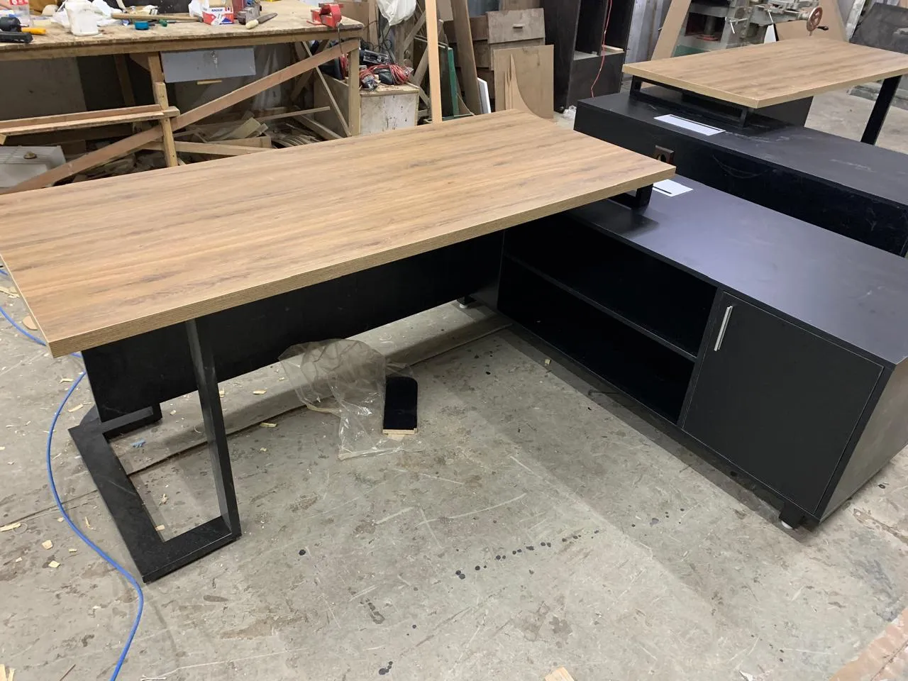 Director Table with 2 Drawer Design with Open Space and Openable Shutter