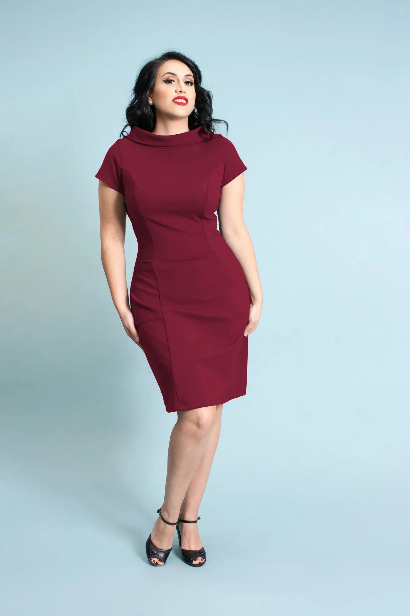 Dominique Dress - Burgundy