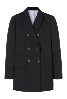 Double-breasted Wool Blazer | Black