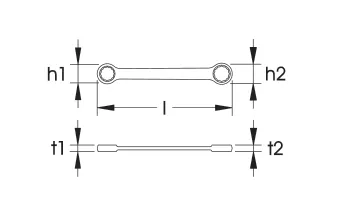 Elora Double Ended Ring Spanner, Straight 16 x 17mm