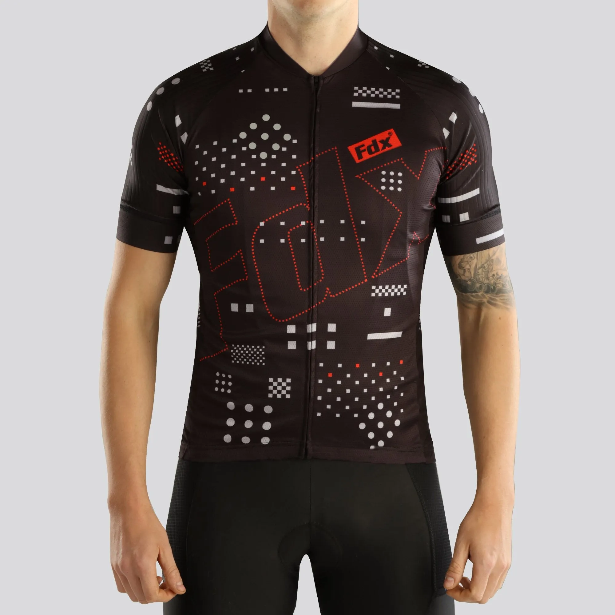 Fdx All Day Black Men's & Boy's Short Sleeve Summer Cycling Jersey