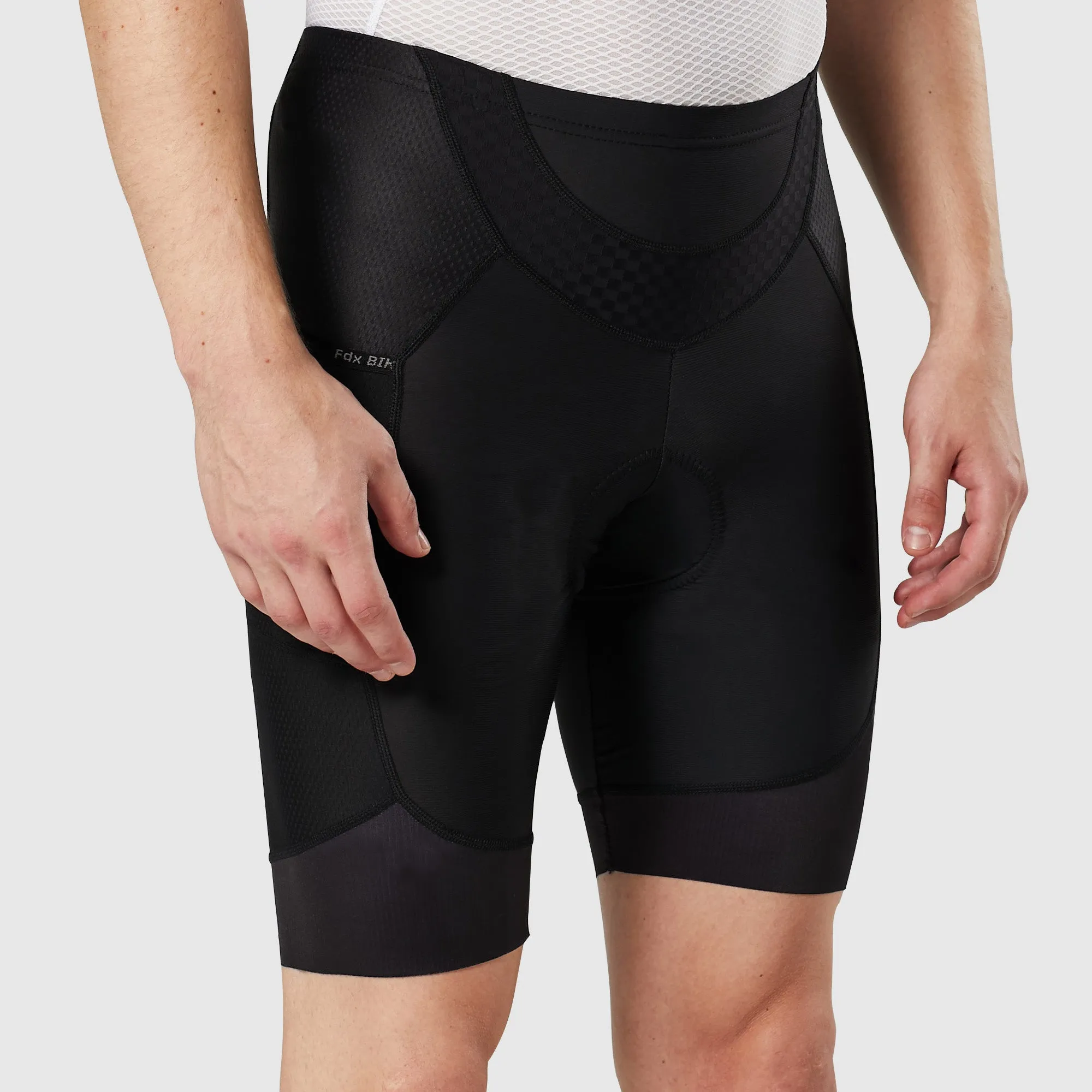 Fdx Essential Black Men's & Boy's Padded Cycling Shorts With Pockets