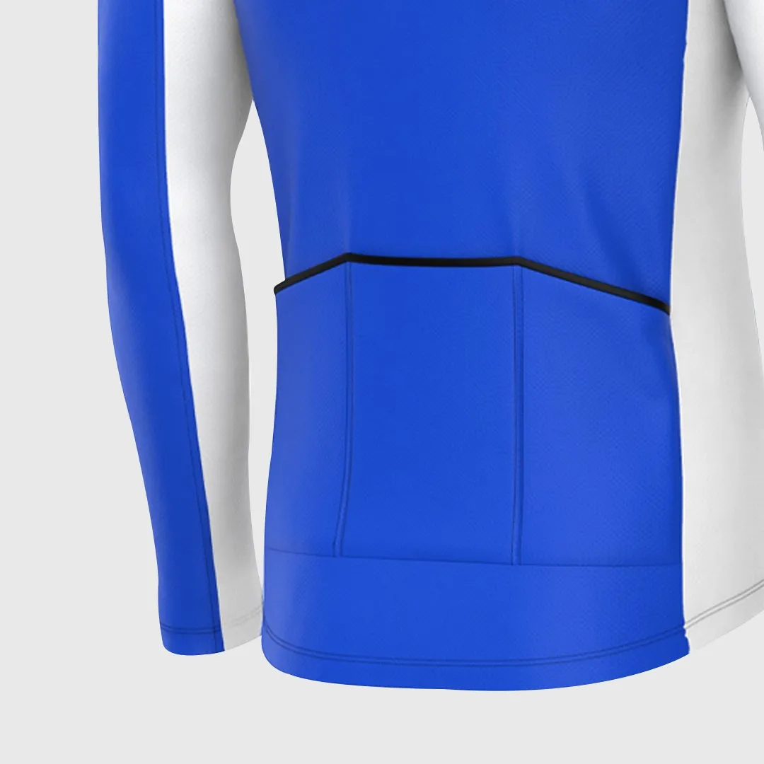 Fdx Transition Blue Men's & Boy's Long Sleeve Winter Cycling Jersey