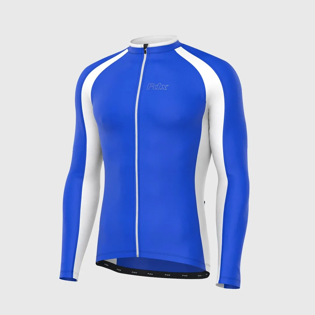 Fdx Transition Blue Men's & Boy's Long Sleeve Winter Cycling Jersey