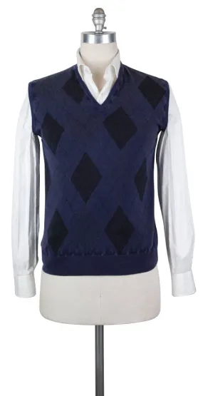 Finamore Napoli Blue Cashmere Sweater - Size: XX Small US / 44 EU