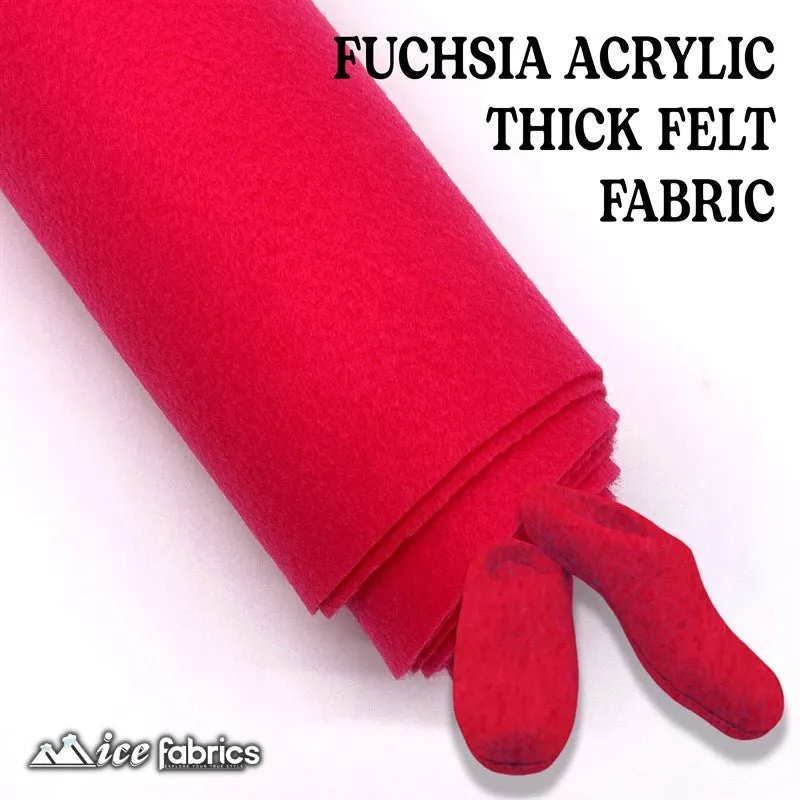 Fuchsia Felt Material Acrylic Felt Material 1.6mm Thick