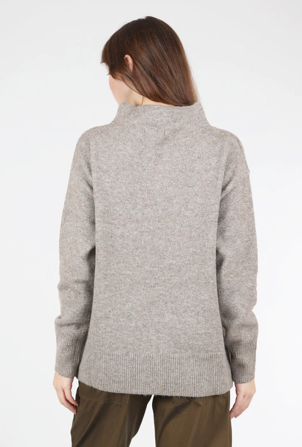 Funnel-Neck Sweater, Twig