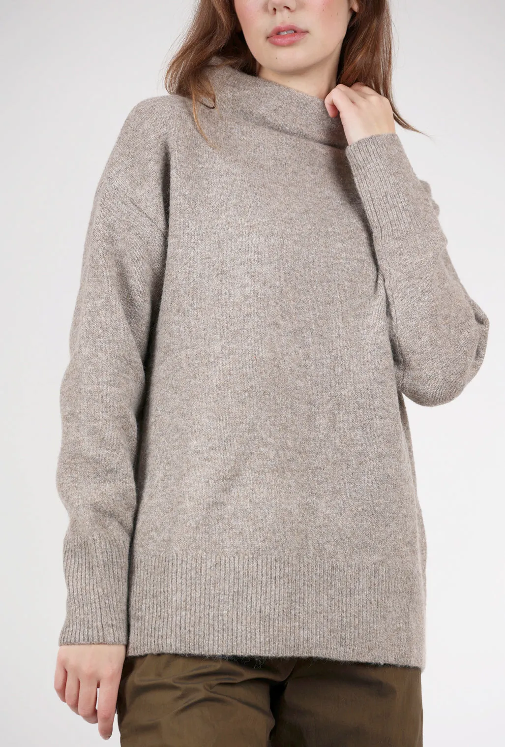 Funnel-Neck Sweater, Twig