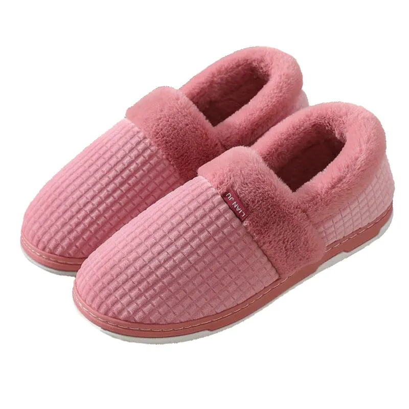 Groovywish Men Colorful Home Fur Slippers Winter Shoes