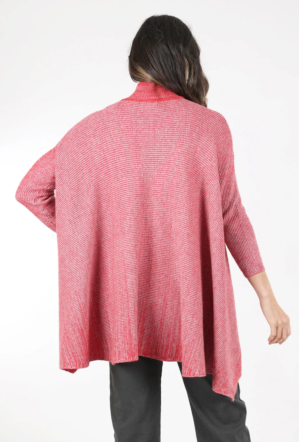 High-Low Osfa Sweater, Red