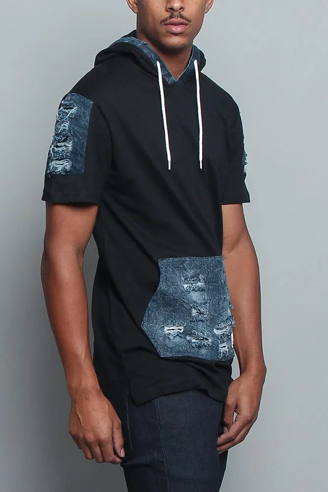 Hooded Denim T-Shirt