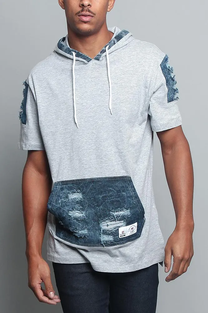 Hooded Denim T-Shirt