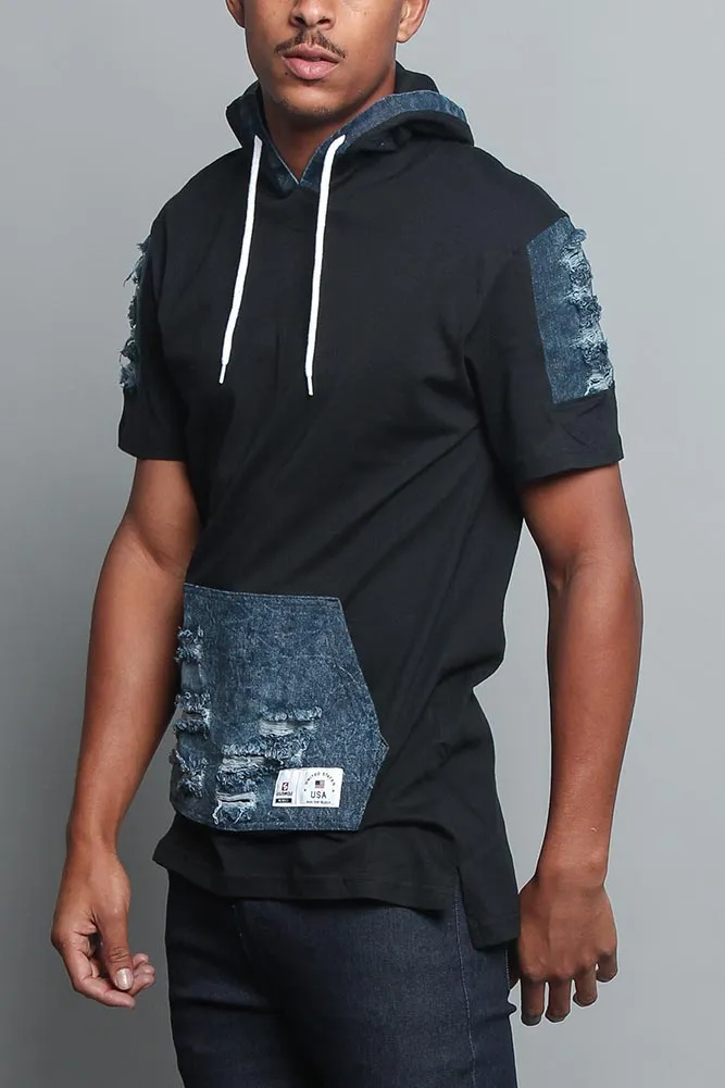 Hooded Denim T-Shirt