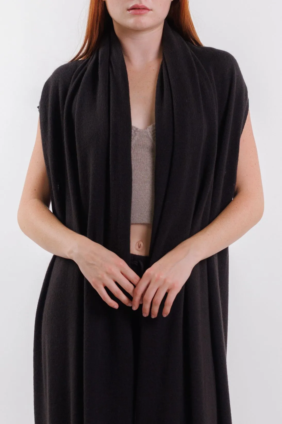 HOODED DRAPE DUSTER