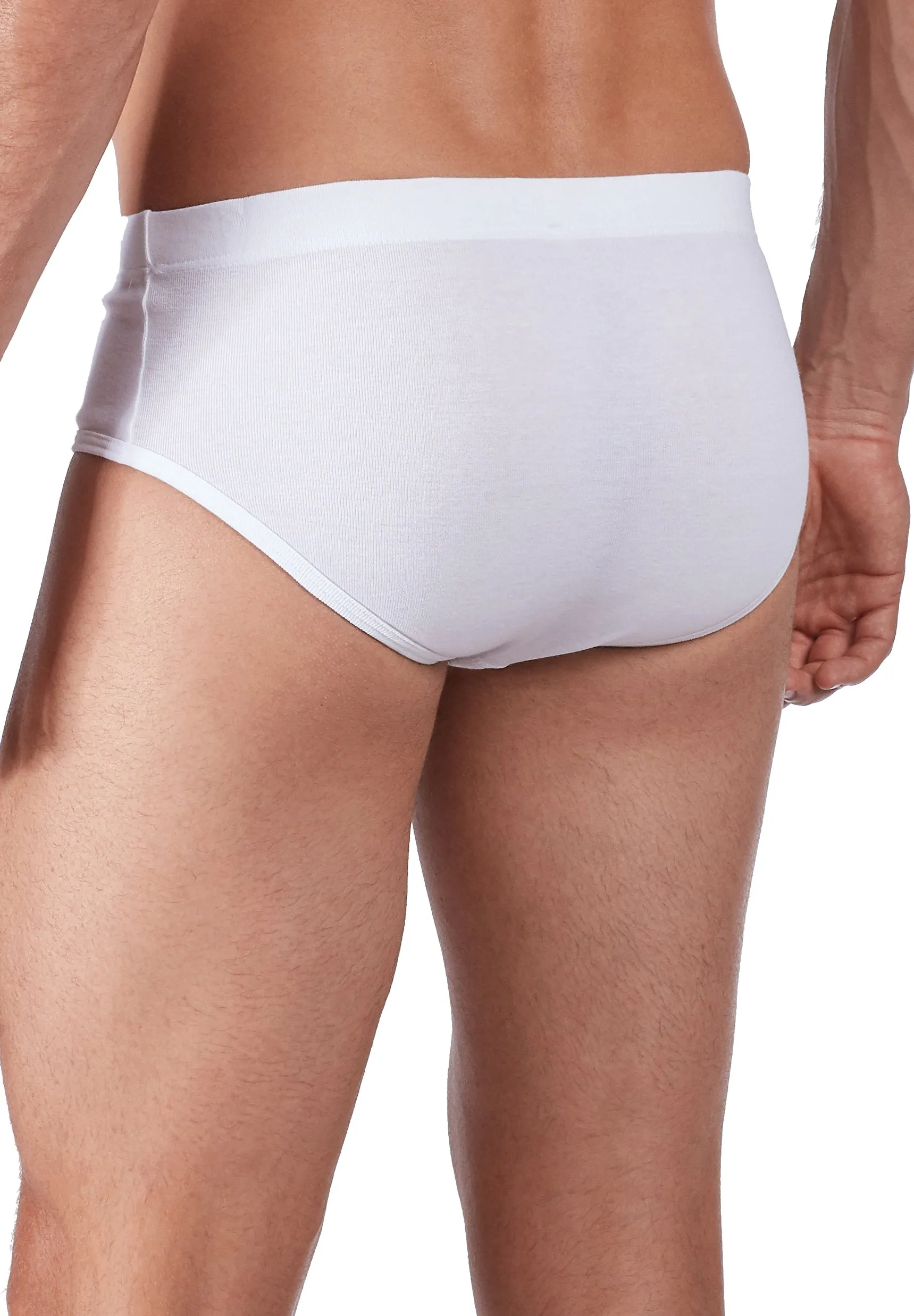 HUBER hautnah - Cotton Fine Rib - Briefs with fly 2 Pack