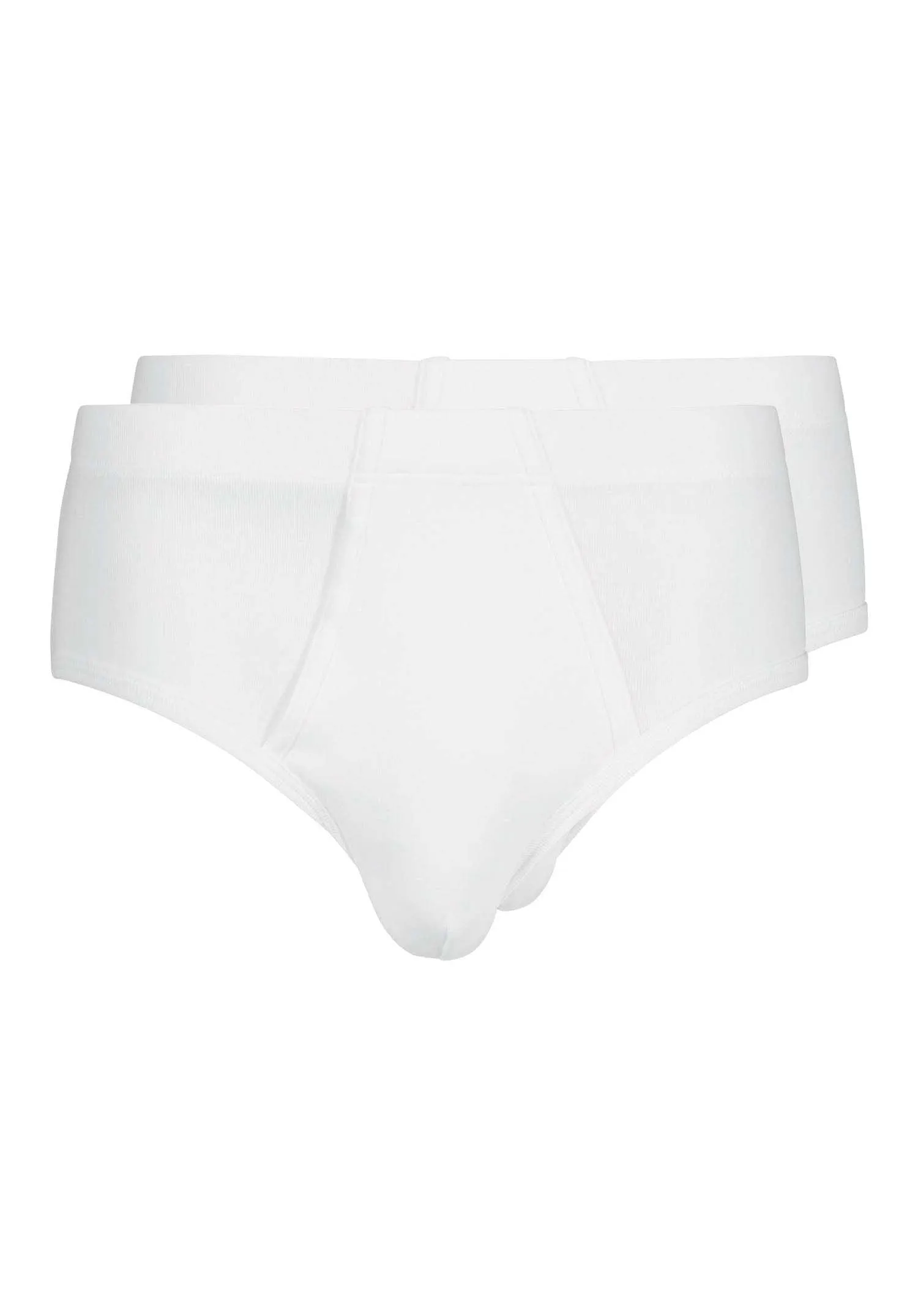 HUBER hautnah - Cotton Fine Rib - Briefs with fly 2 Pack