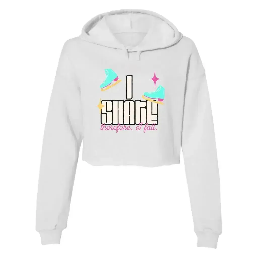 I Skate, Therefore I Fall Women’s Lightweight Hooded Crop