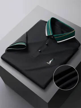 Ice Silk Polo Shirt - Solid Color