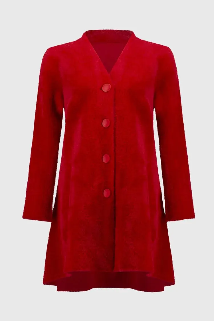 Joseph Ribkoff Sweater Knit Flared Coat