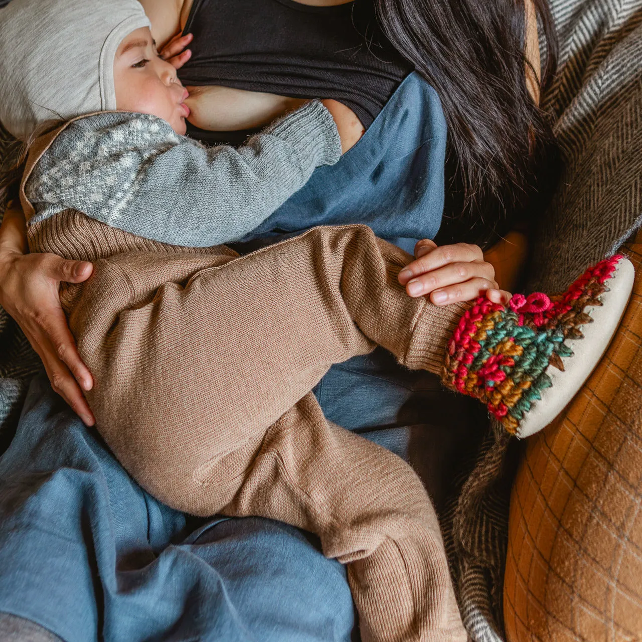 Knitted Dungarees in Organic Merino Wool (3m-3y)