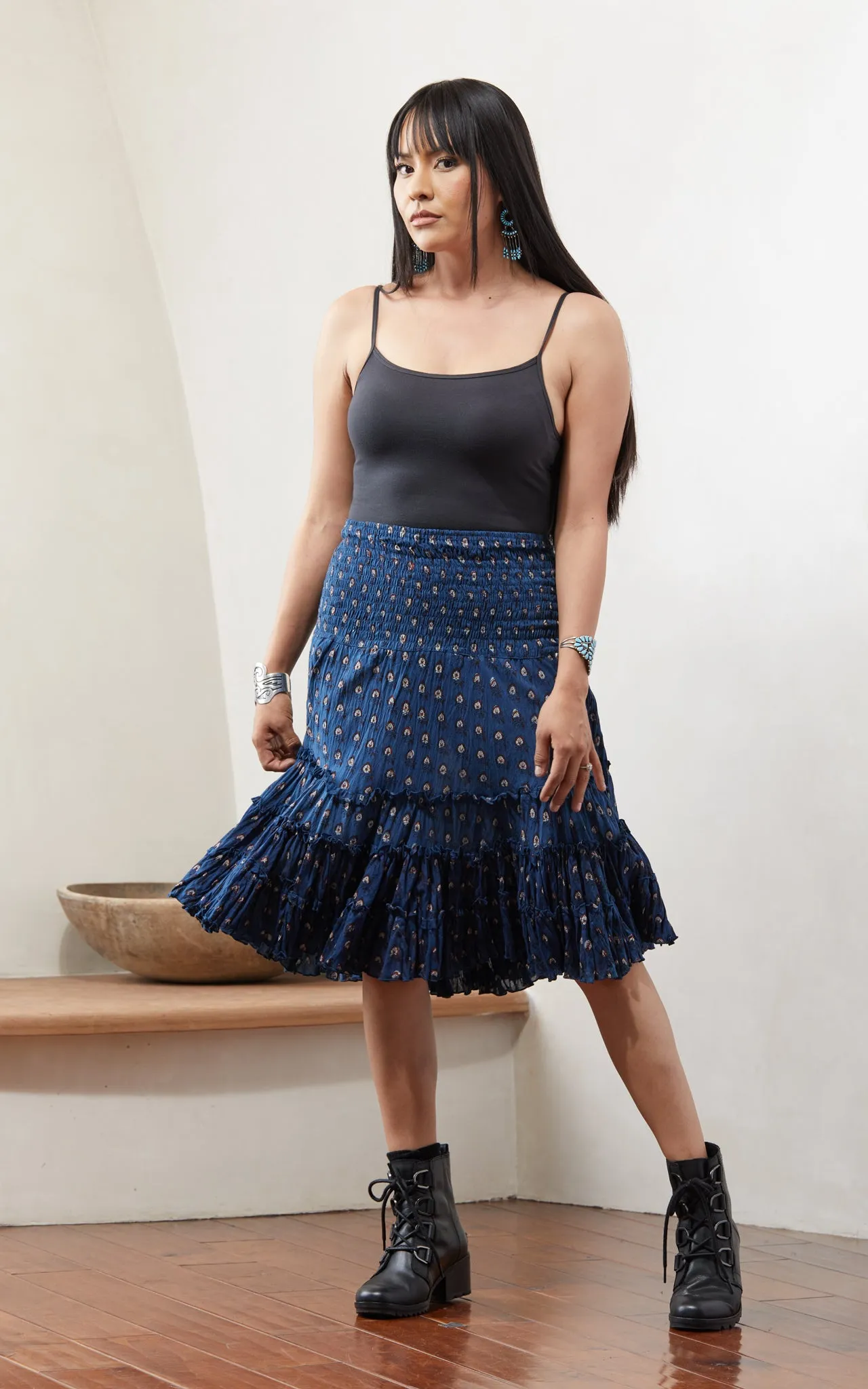 Lola Skirt, Mini, Dulce Indigo