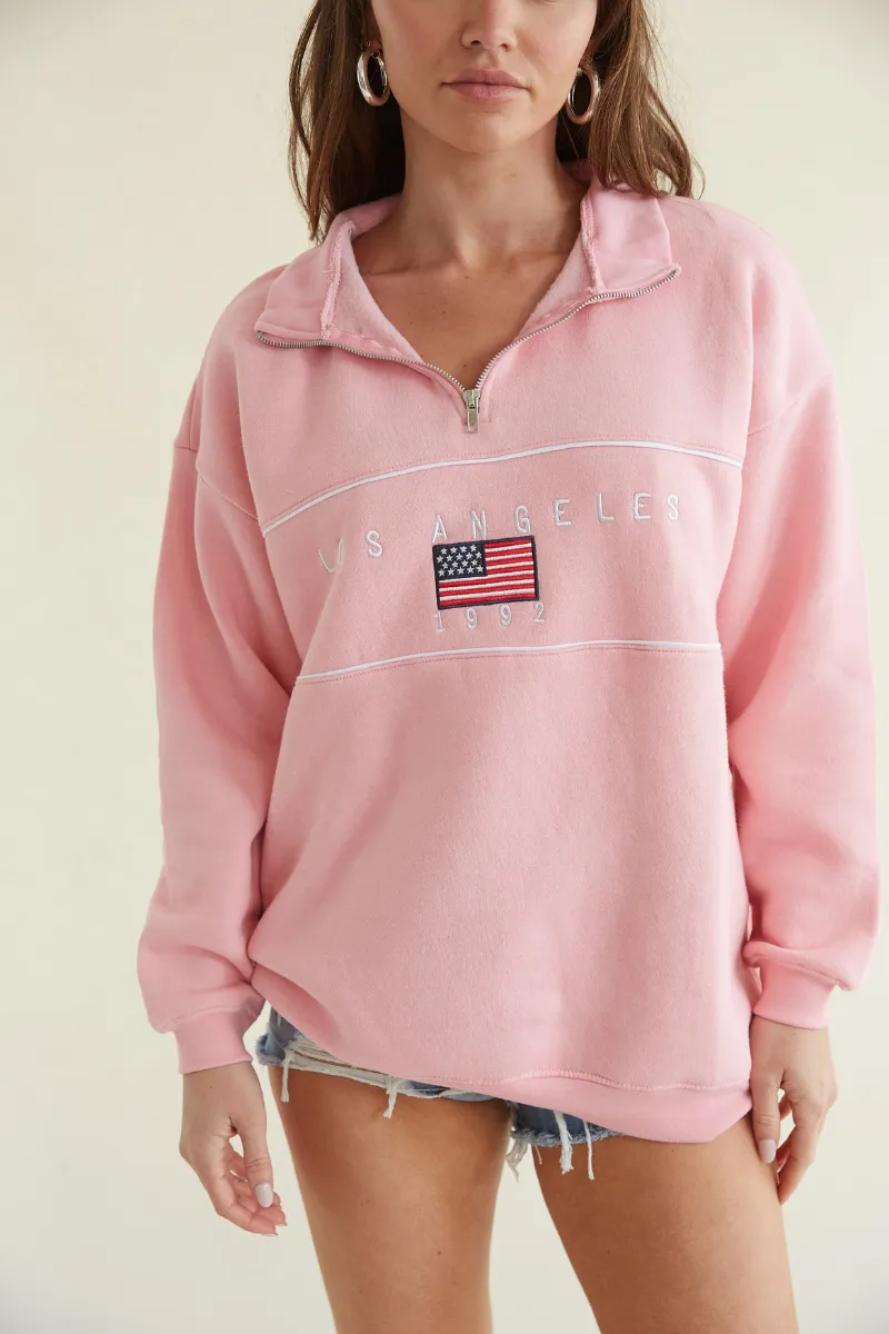 Los Angeles Quarter Zip Sweater