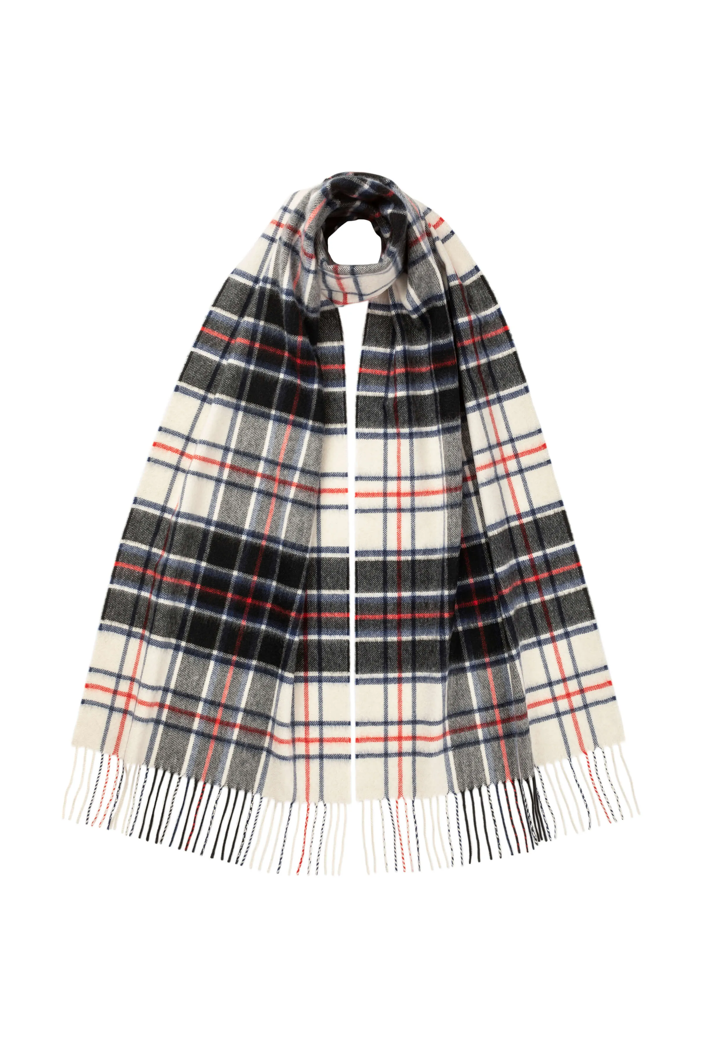 MacRae Tartan Wide Cashmere Scarf