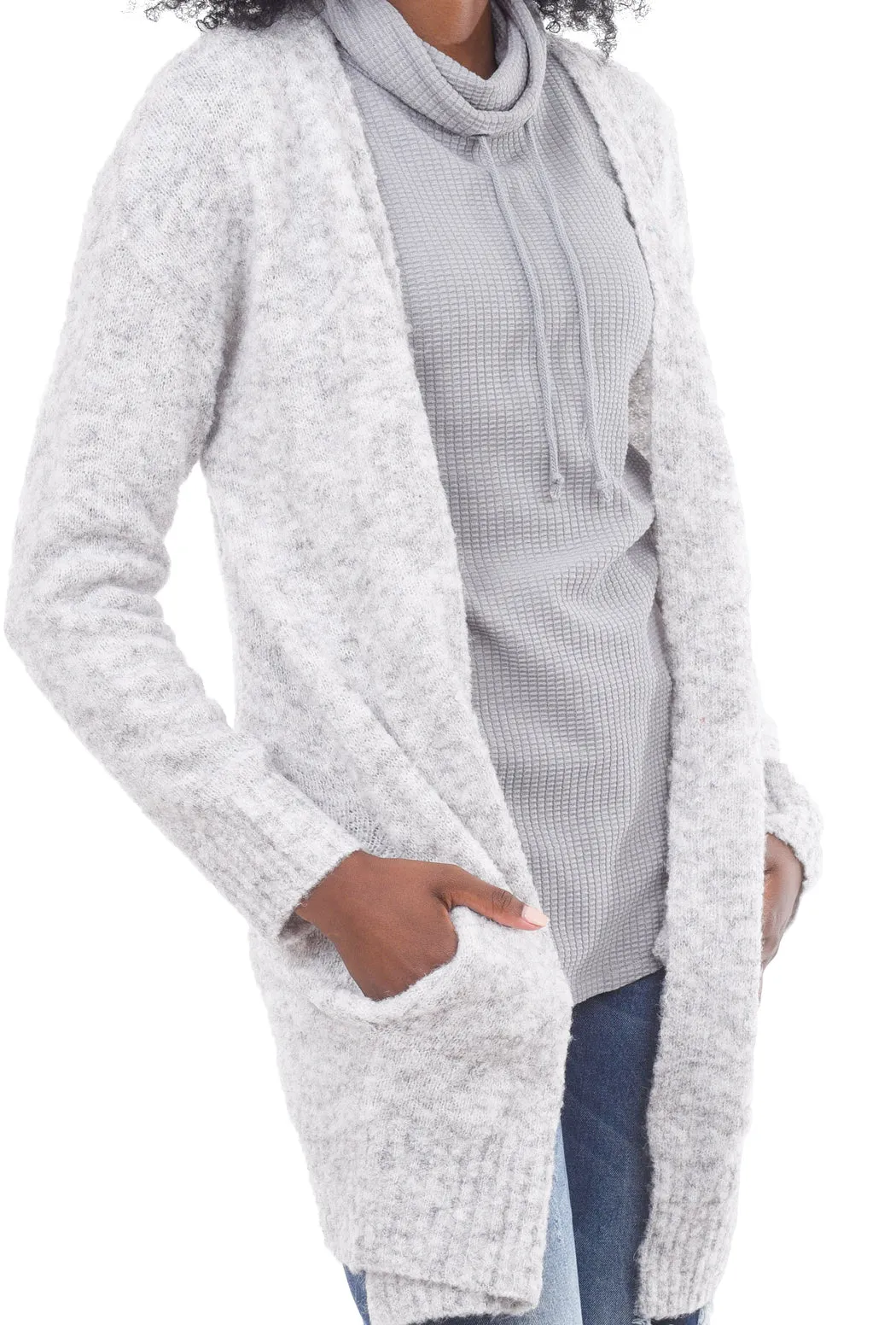 Melissa Long Cardigan, Light Gray