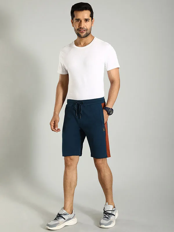 Men Color Block Cotton Blend Shorts