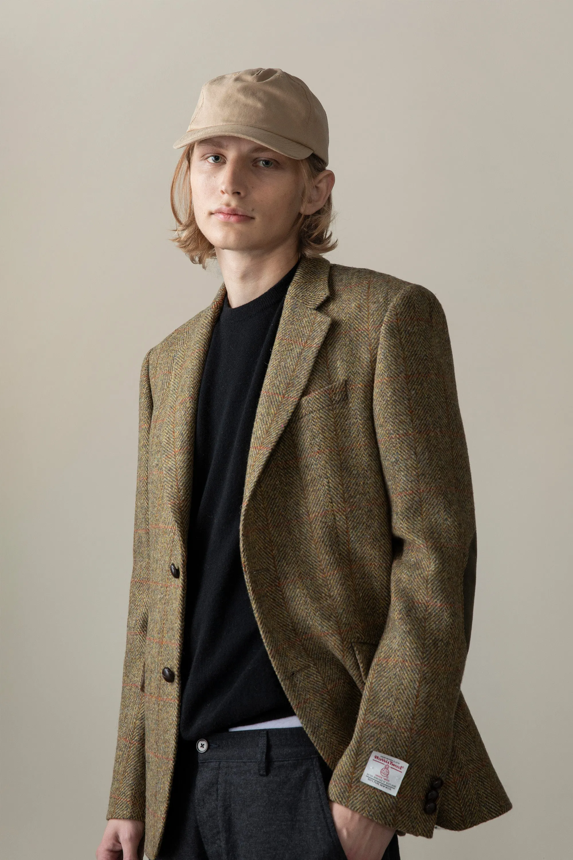 Men's Harris Tweed Patrick Jacket - Mustard Check