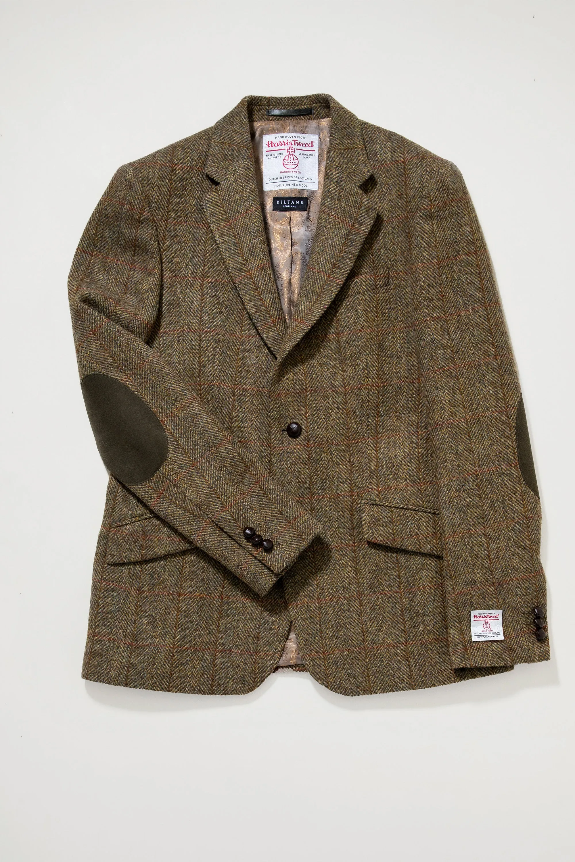 Men's Harris Tweed Patrick Jacket - Mustard Check