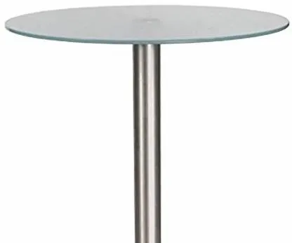 Metal Chrome Base Center Table with Glass Top