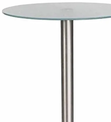 Metal Chrome Base Center Table with Glass Top