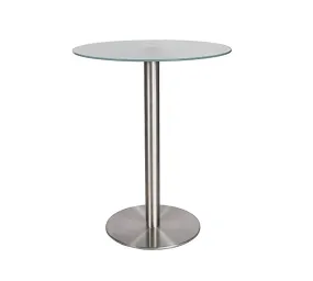 Metal Chrome Base Center Table with Glass Top