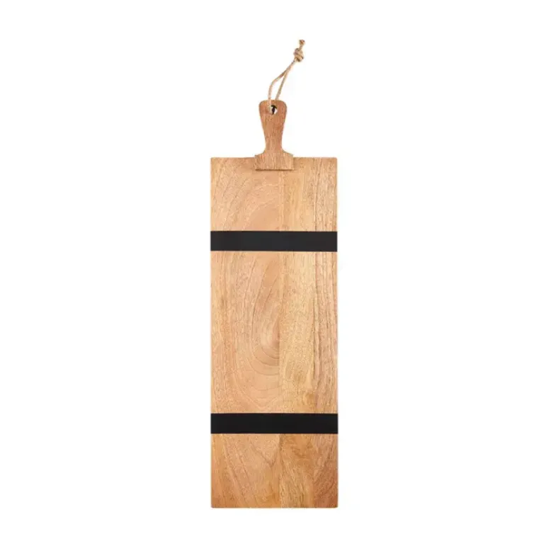 Mudpie Two Black Striped Serving Board