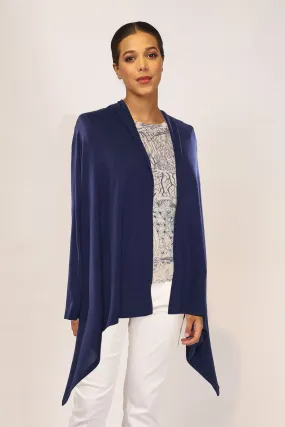 Navy Cashmere Silk Cardigan