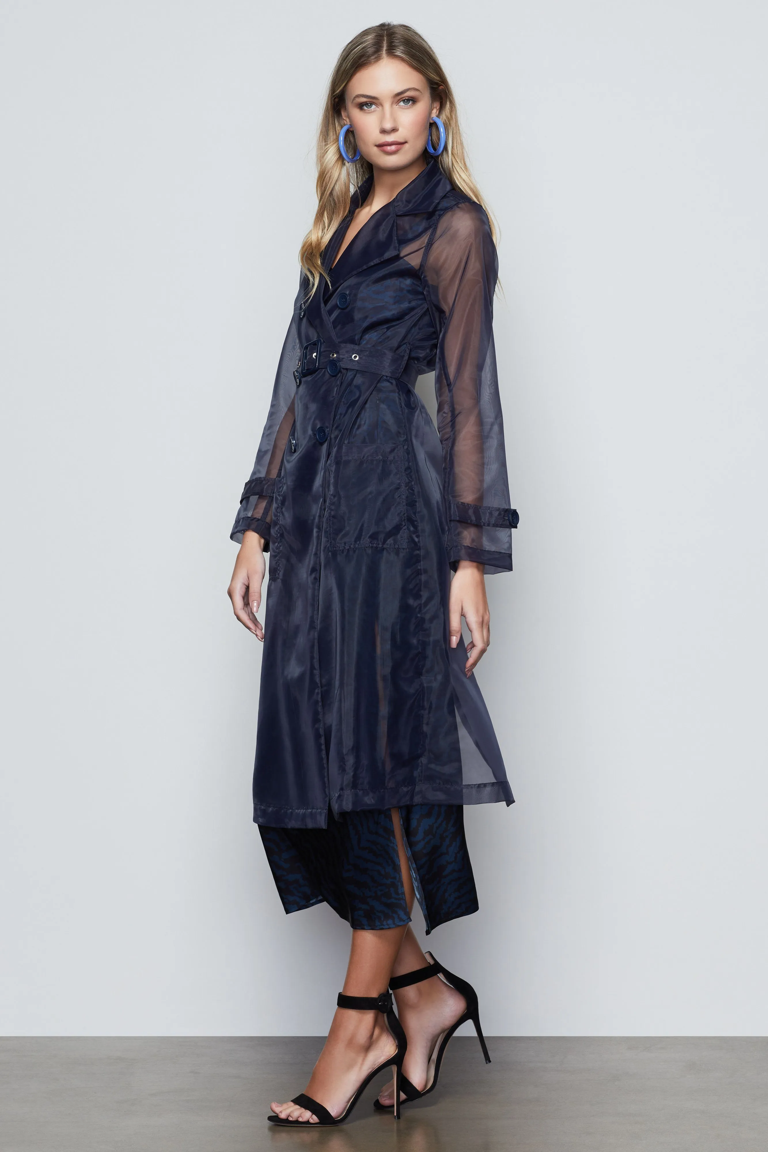 OFF DUTY ORGANZA TRENCH | NAVY001